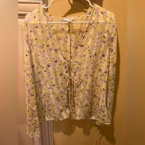 Tied floral top